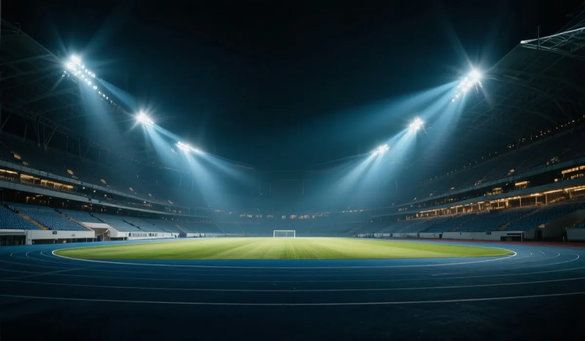 体育现场与灯光氛围图